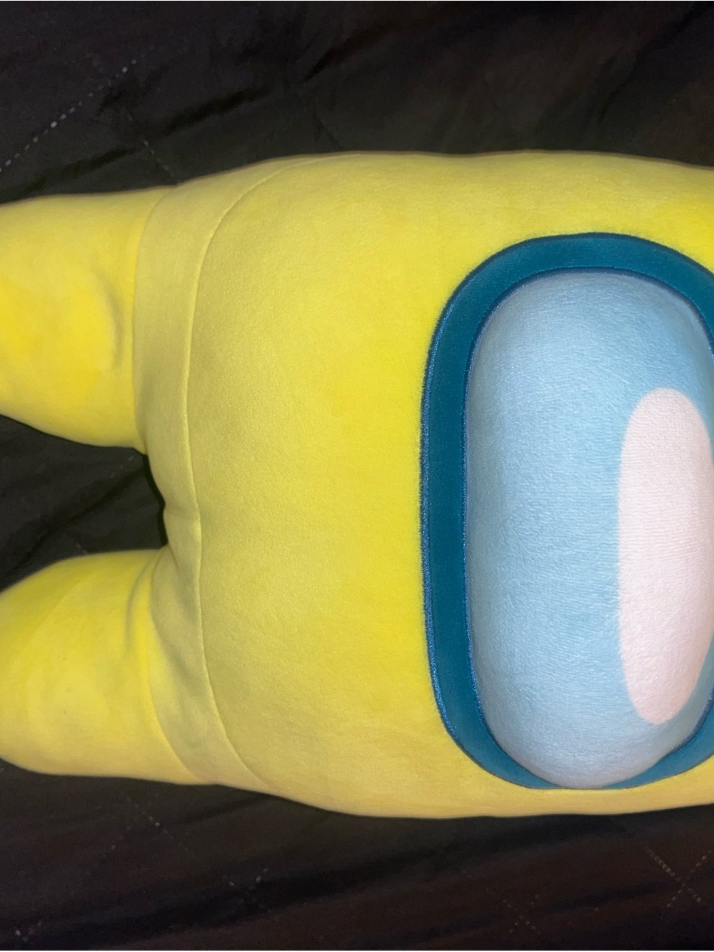Yellow Plush Crewmate Toy with Blue Visor